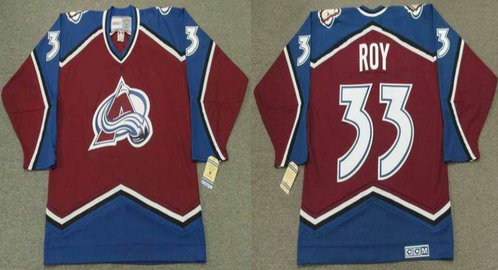 2019 Men Colorado Avalanche #33 Roy red CCM NHL jerseys